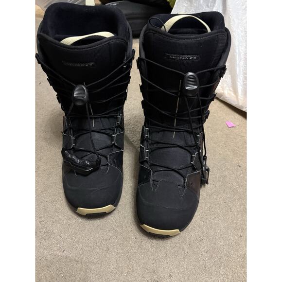 SALOMON MAORI SNOWBOARD BOOTS MEN SIZE 11-11.5 Black Winter Customfit Sport main image 8